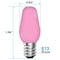 Luxrite C7 LED Pink Light Bulbs for String Lights 0.5W Enclosed Fixture Rated E12 Candelabra Base, 12PK LR21754-12PK - alternate 3